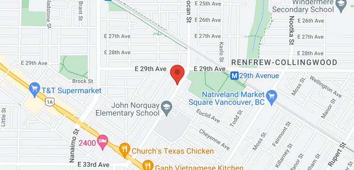 map of 302 4575 SLOCAN STREET